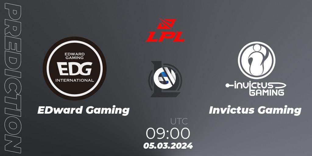 Pronósticos EDward Gaming - Invictus Gaming. 05.03.24. LPL Spring 2024 - Group Stage - LoL
