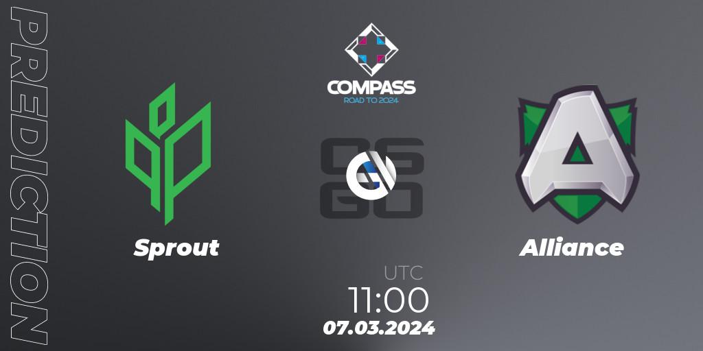 Pronósticos Sprout - Alliance. 07.03.24. YaLLa Compass Spring 2024 Contenders - CS2 (CS:GO)