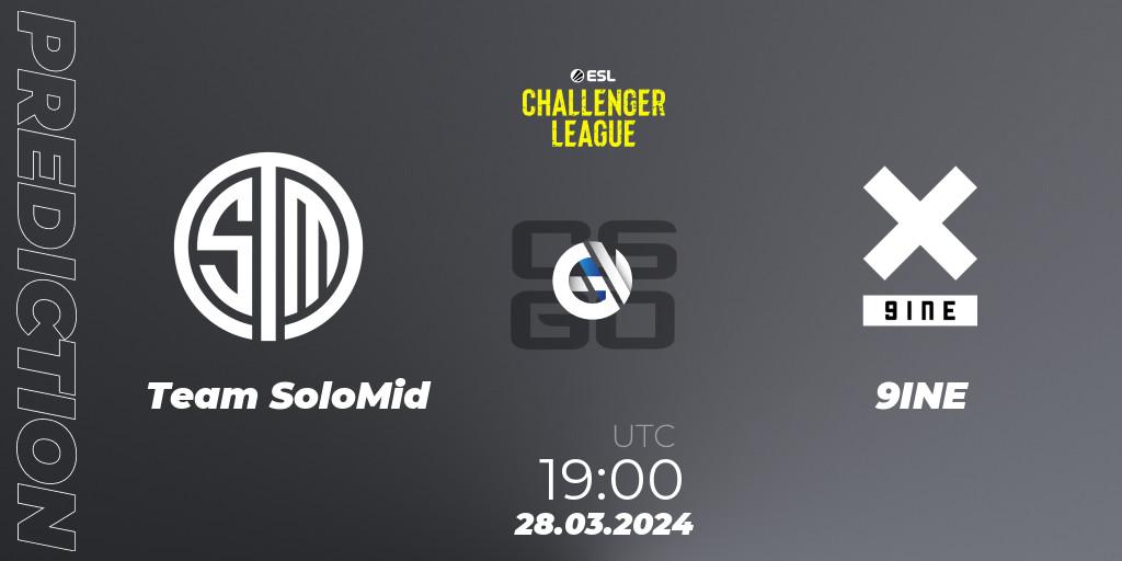 Pronósticos Team SoloMid - 9INE. 28.03.24. ESL Challenger League Season 47: Europe - CS2 (CS:GO)