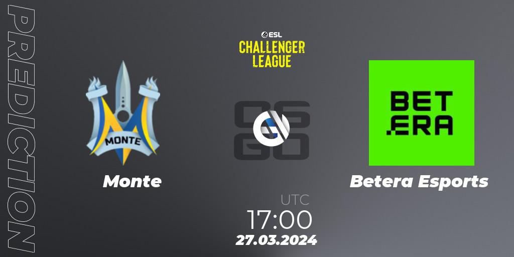 Pronósticos Monte - Betera Esports. 28.03.24. ESL Challenger League Season 47: Europe - CS2 (CS:GO)