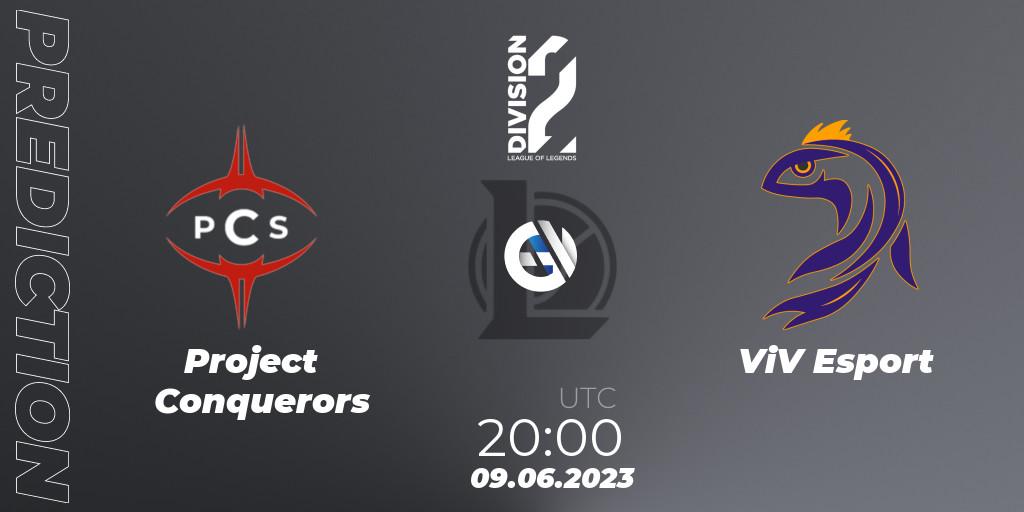 Pronósticos Project Conquerors - ViV Esport. 09.06.23. LFL Division 2 Summer 2023 - Group Stage - LoL
