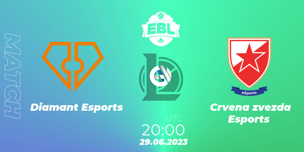 Partida Diamant Esports - Crvena zvezda Esports: 29.06.23. LoL, Esports  Balkan League Season 13.Assista ao jogo online, transmissão, previsão,  dicas de apostas, resultado. Twitch,  - Wbw5mv71G